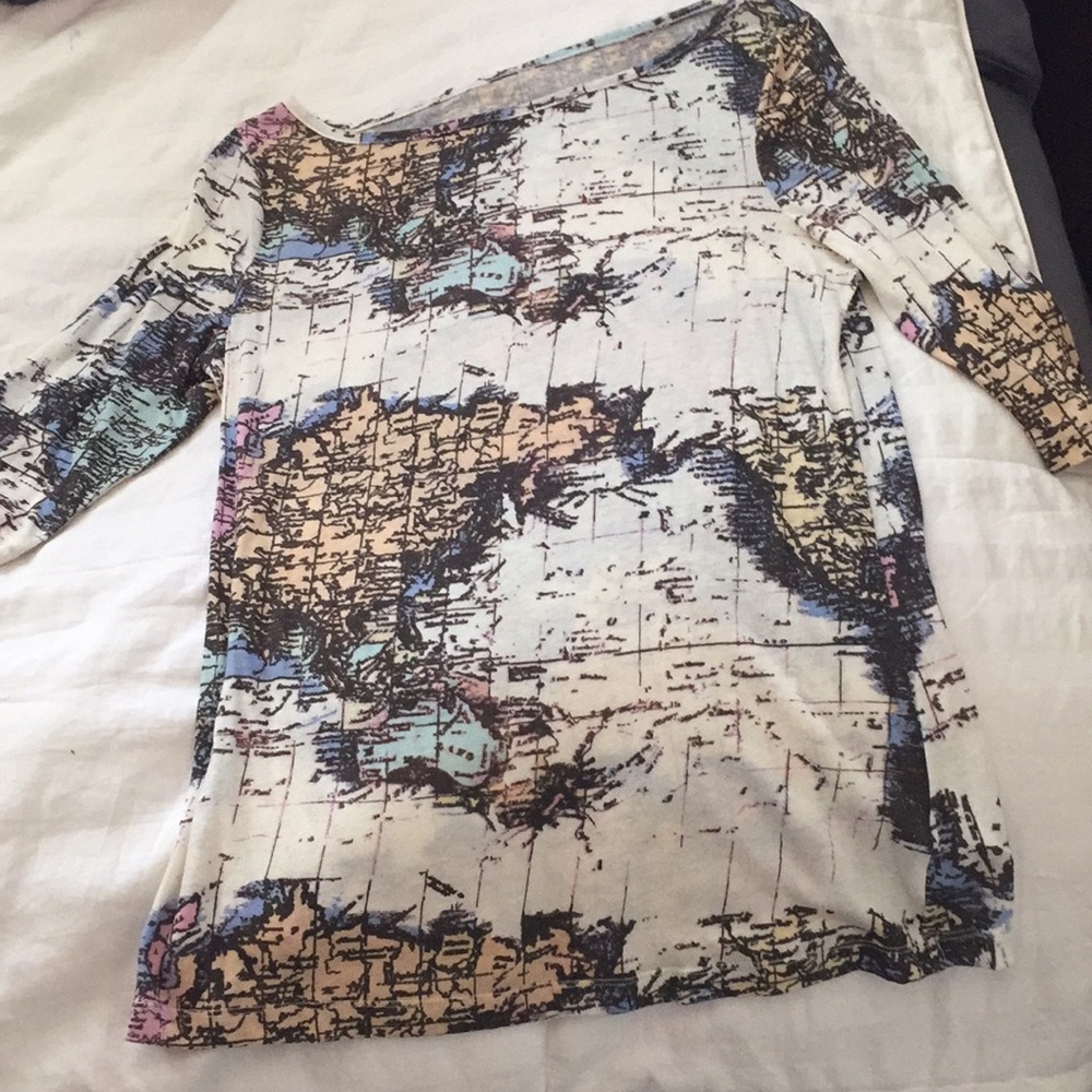 World Map Printed Shirt